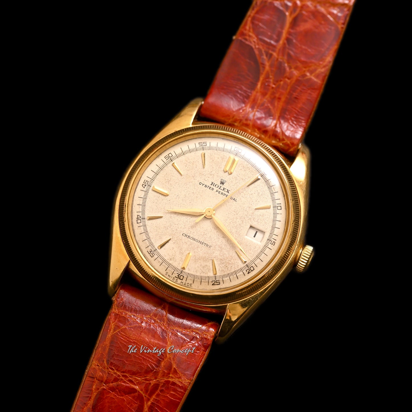 Rolex 18K Yellow Gold Oyster Perpetual Chronometre Big Bubbleback Ref. 4467