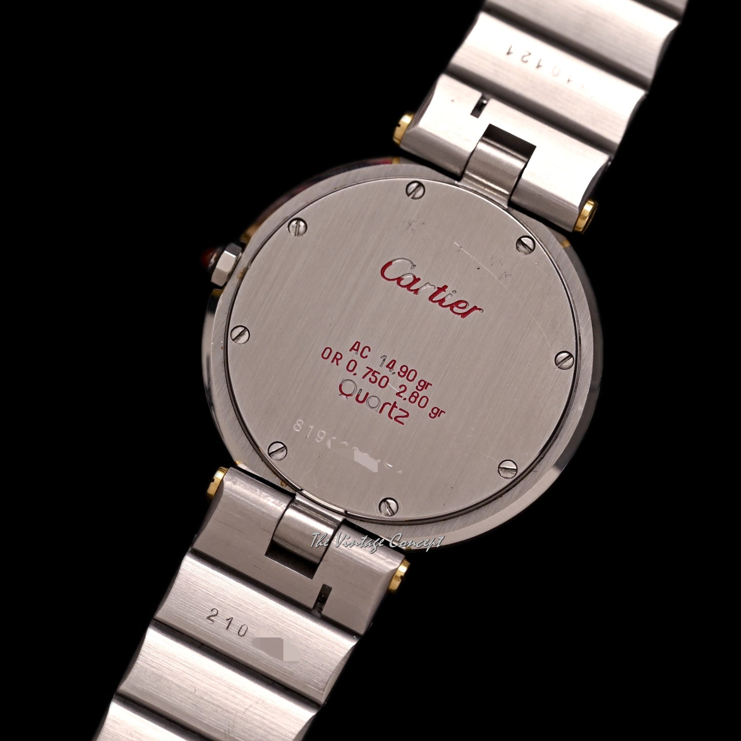 Cartier Two-tone Santos Vendome with Burgundy Dial Quartz Ref. 8191