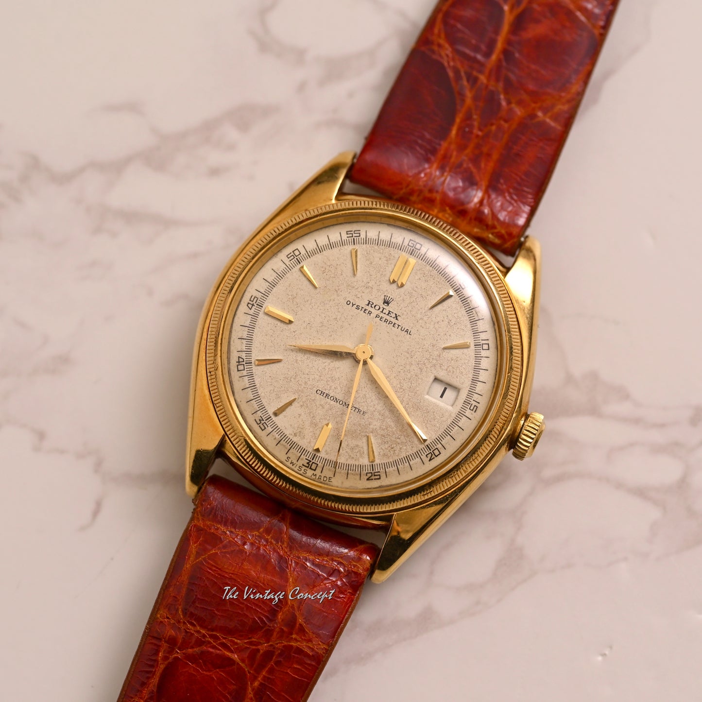 Rolex 18K Yellow Gold Oyster Perpetual Chronometre Big Bubbleback Ref. 4467