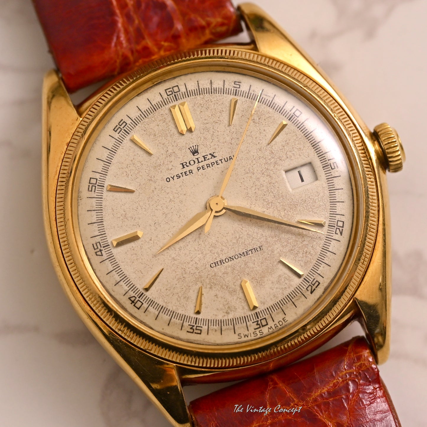Rolex 18K Yellow Gold Oyster Perpetual Chronometre Big Bubbleback Ref. 4467