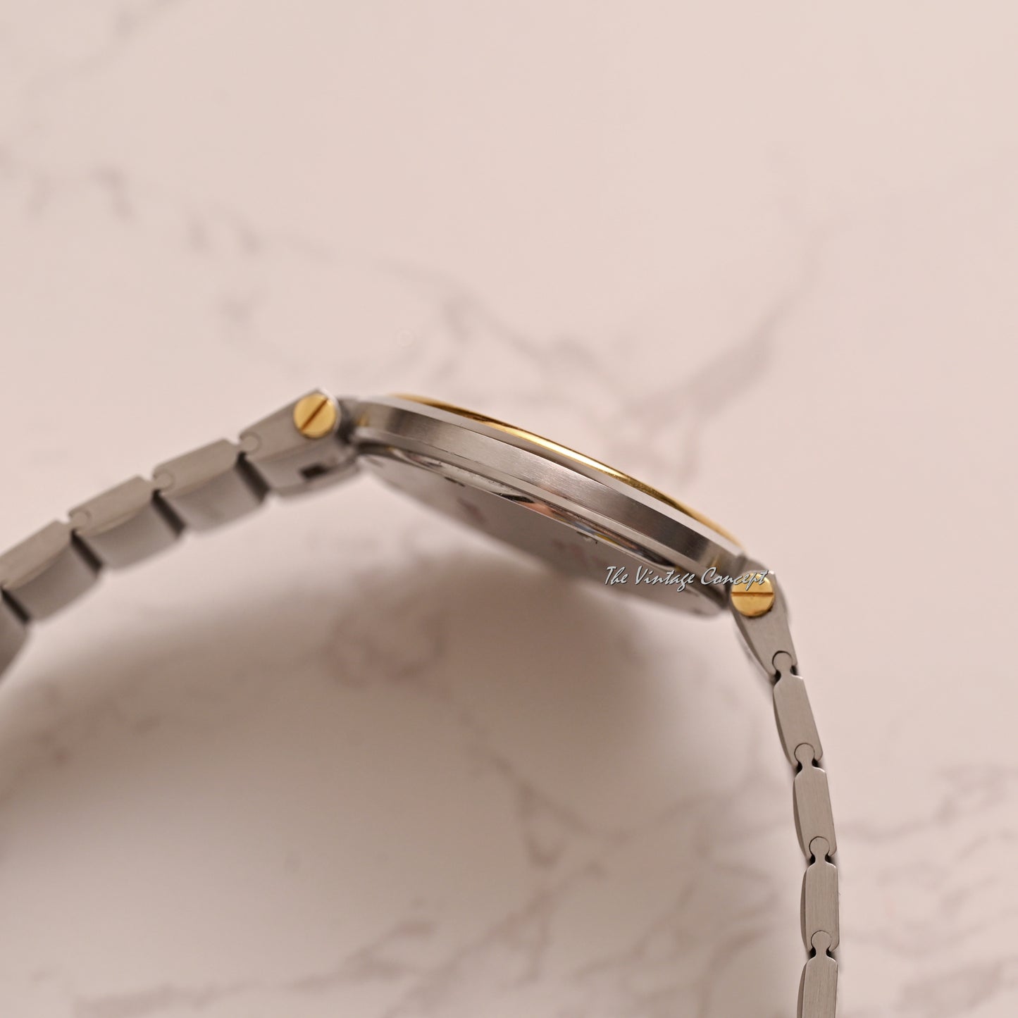 Cartier Two-tone Santos Vendome with Burgundy Dial Quartz Ref. 8191