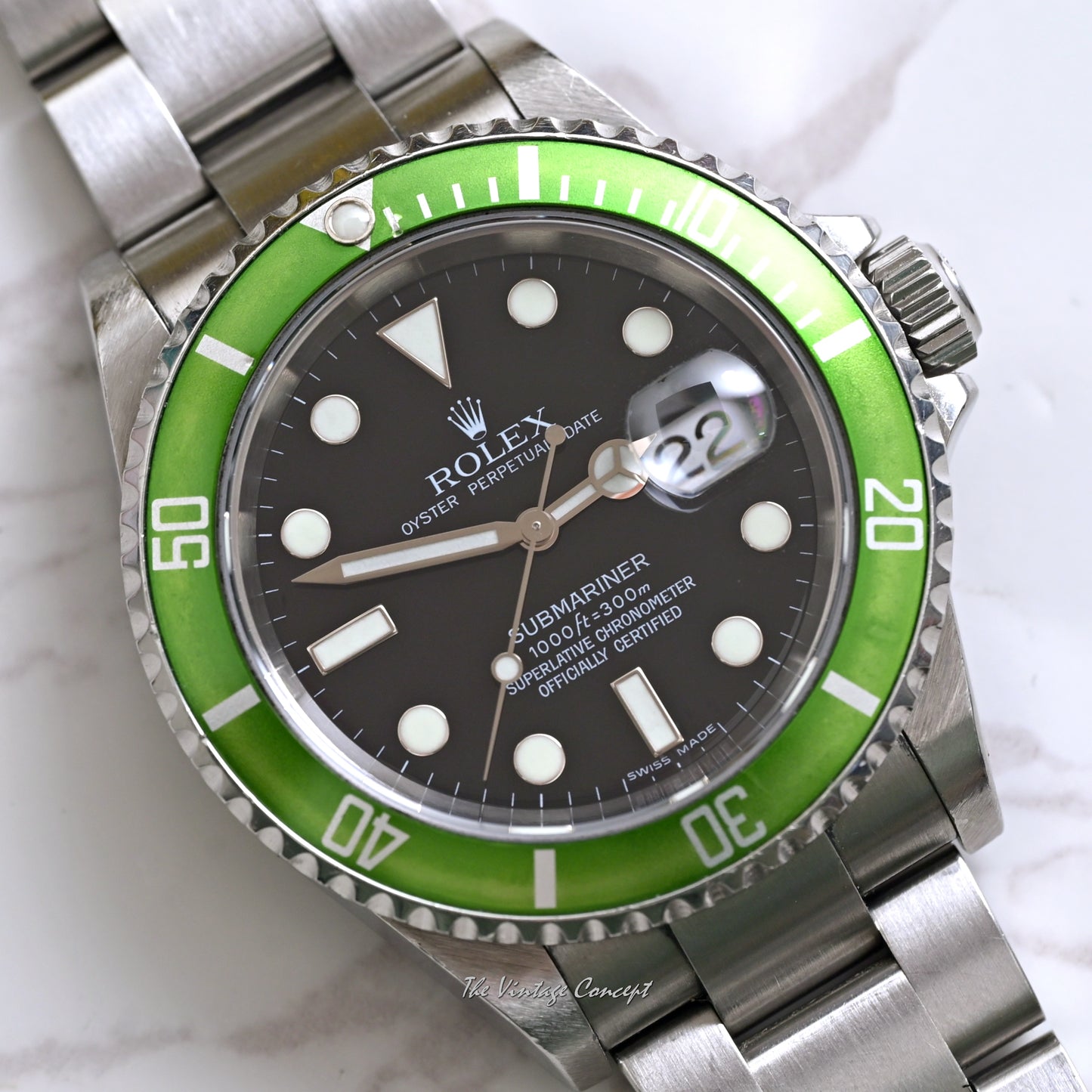 Rolex Steel Submariner 50th Anniversary with Original Paper Ref. 16610LV  (On Hold)