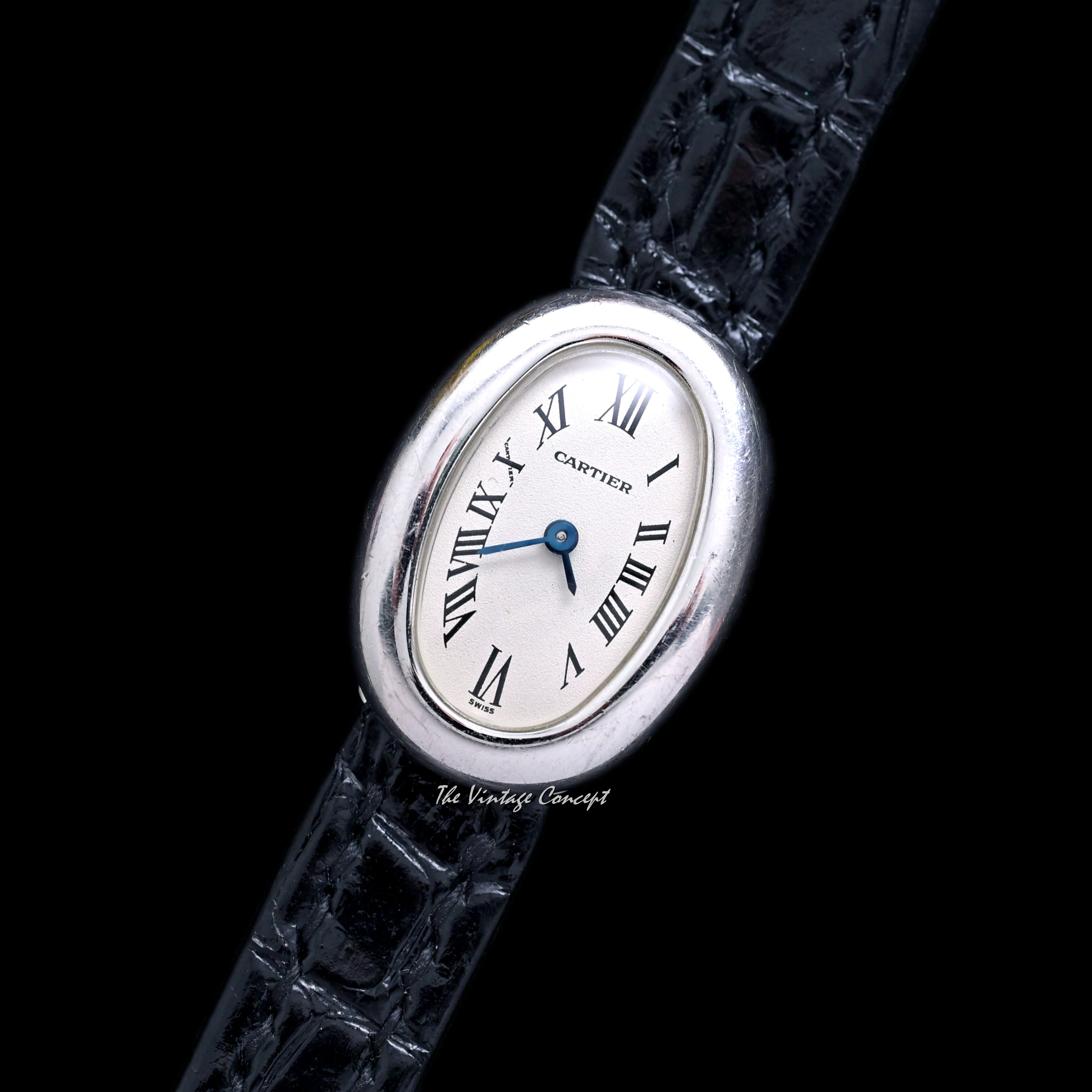 Cartier 18K White Gold Baignoire Swiss Dial Quartz Ref. 2369 (ON