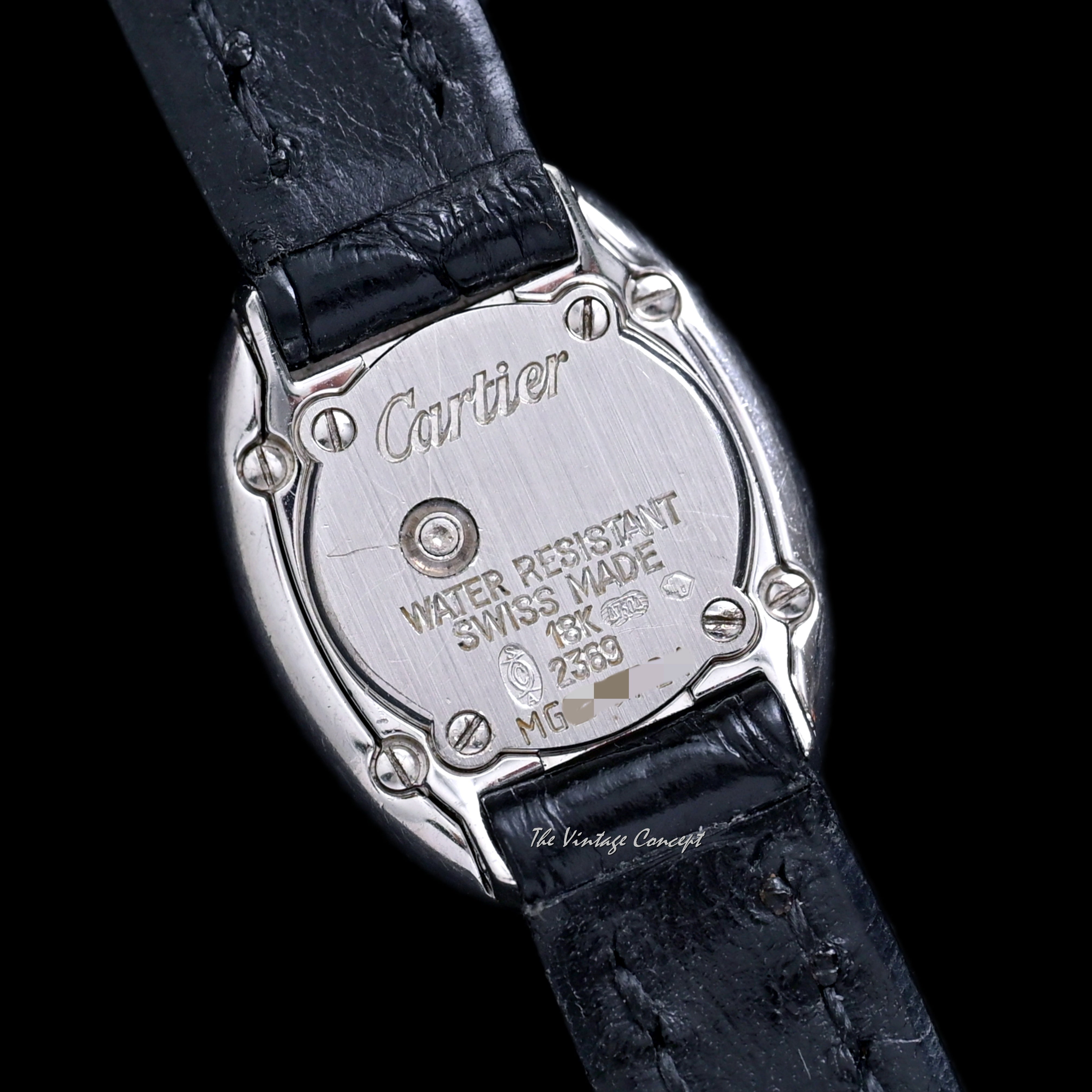 Cartier 18K White Gold Baignoire Swiss Dial Quartz Ref. 2369 (ON