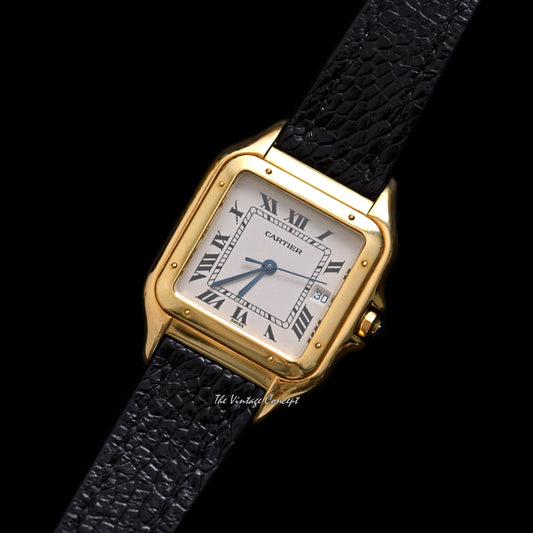 Cartier 18K Yellow Gold Quartz Panthère w/ Leather Strap Ref. 1060/2