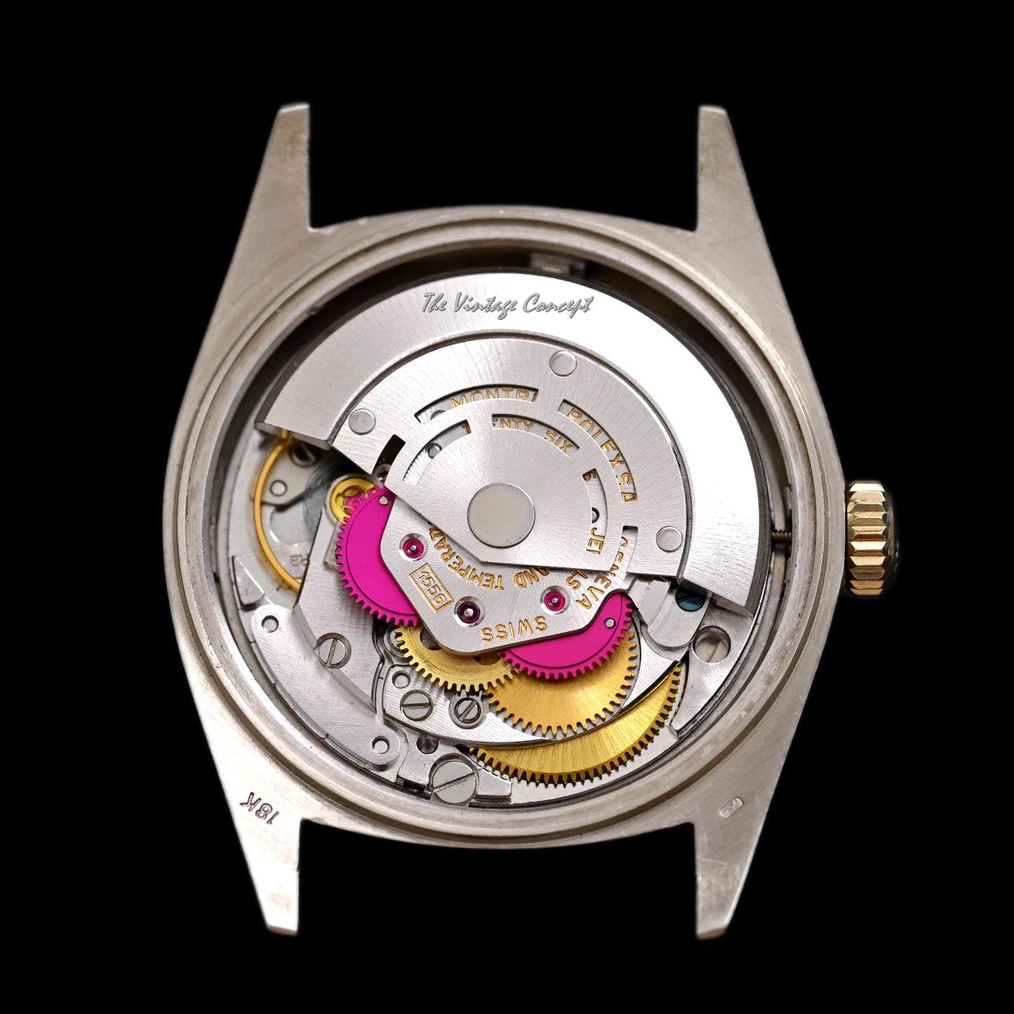 Rolex 18K White Gold Day-Date Silver Dial with Diamond Indexes Ref. 1803