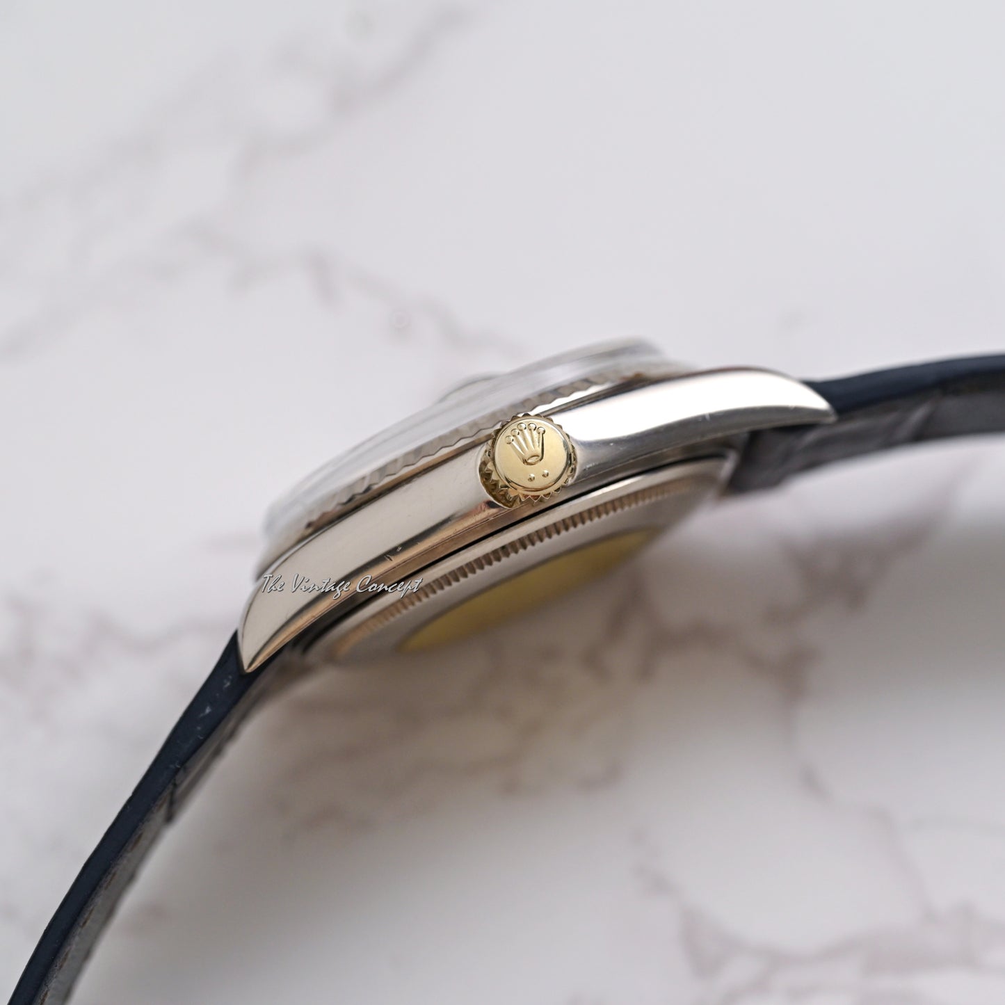 Rolex 18K White Gold Day-Date Silver Dial with Diamond Indexes Ref. 1803