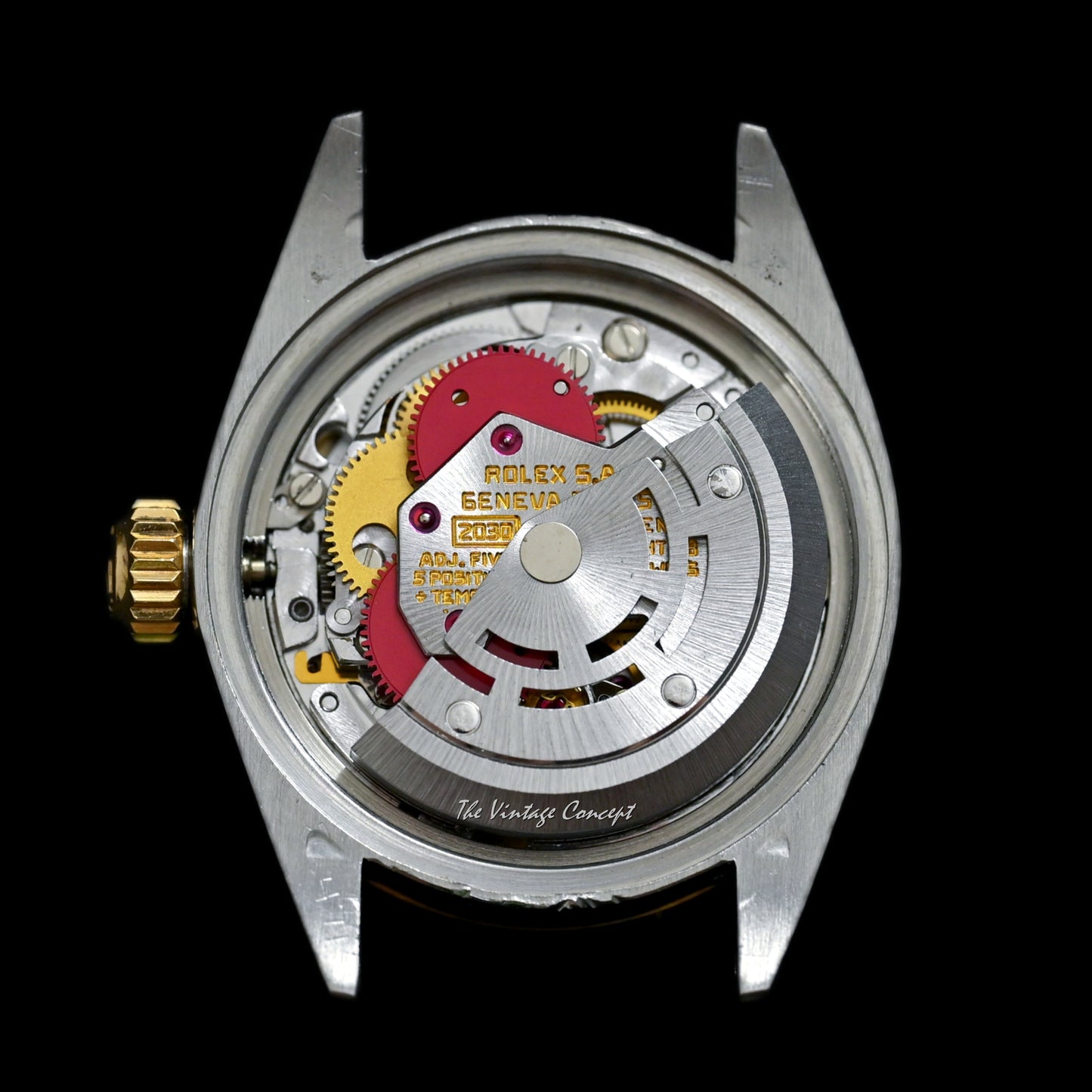 Rolex Two-Tones Lady Datejust Gold Dial Tiffany&Co. w/ Leather Strap Ref. 6917