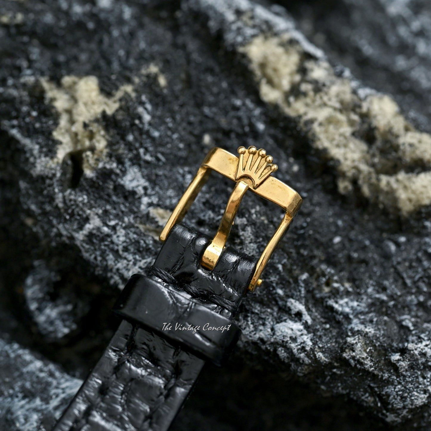 Rolex Two-Tones Lady Datejust Gold Dial Tiffany&Co. w/ Leather Strap Ref. 6917