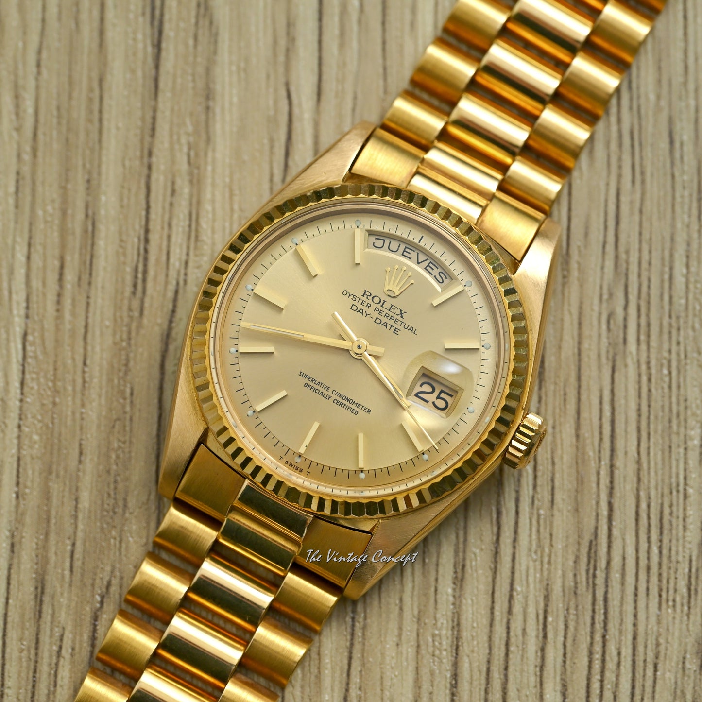 Rolex 18K Yellow Gold Day-Date Gold Dial w/ Box, paper, tags & booklet Ref. 1803