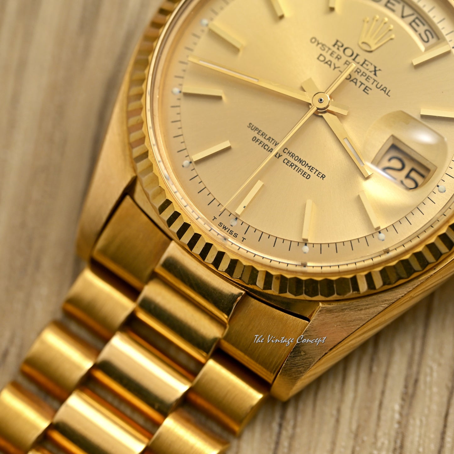 Rolex 18K Yellow Gold Day-Date Gold Dial w/ Box, paper, tags & booklet Ref. 1803