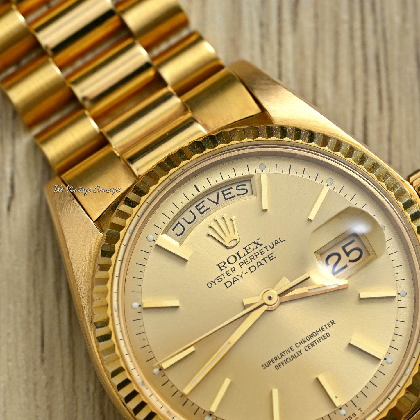 Rolex 18K Yellow Gold Day-Date Gold Dial w/ Box, paper, tags & booklet Ref. 1803