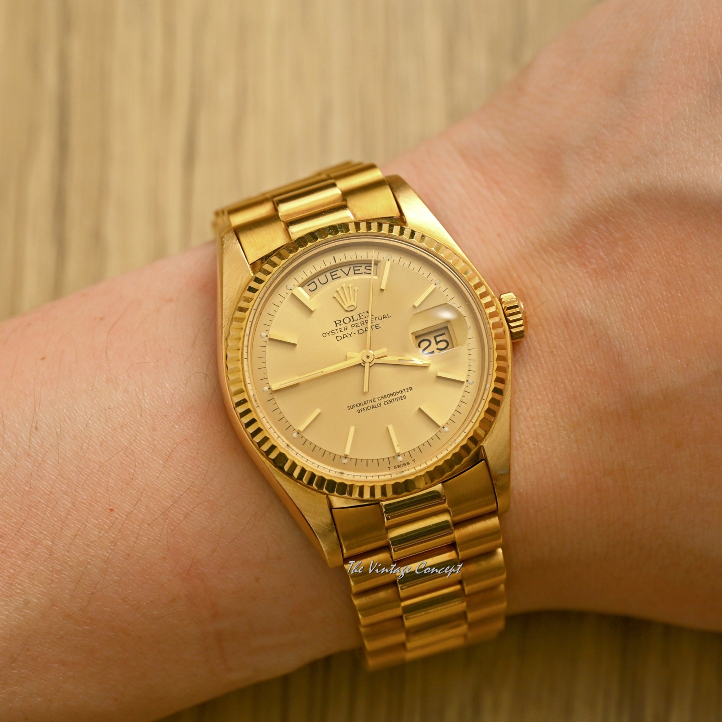 Rolex 18K Yellow Gold Day-Date Gold Dial w/ Box, paper, tags & booklet Ref. 1803