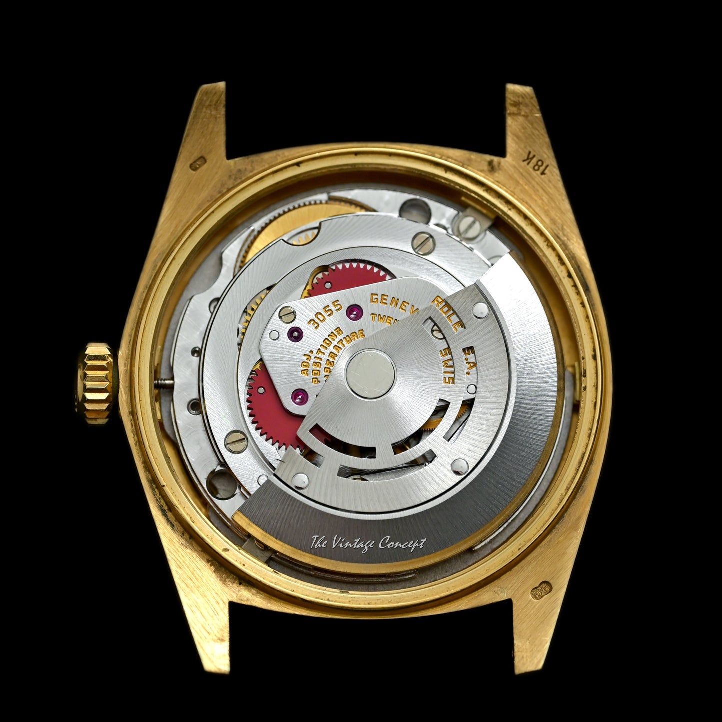 Rolex 18K Yellow Gold Day-Date Stella Gradient Oxblood Dial with Diamond Indexes w/ President Bracelet Ref. 18038