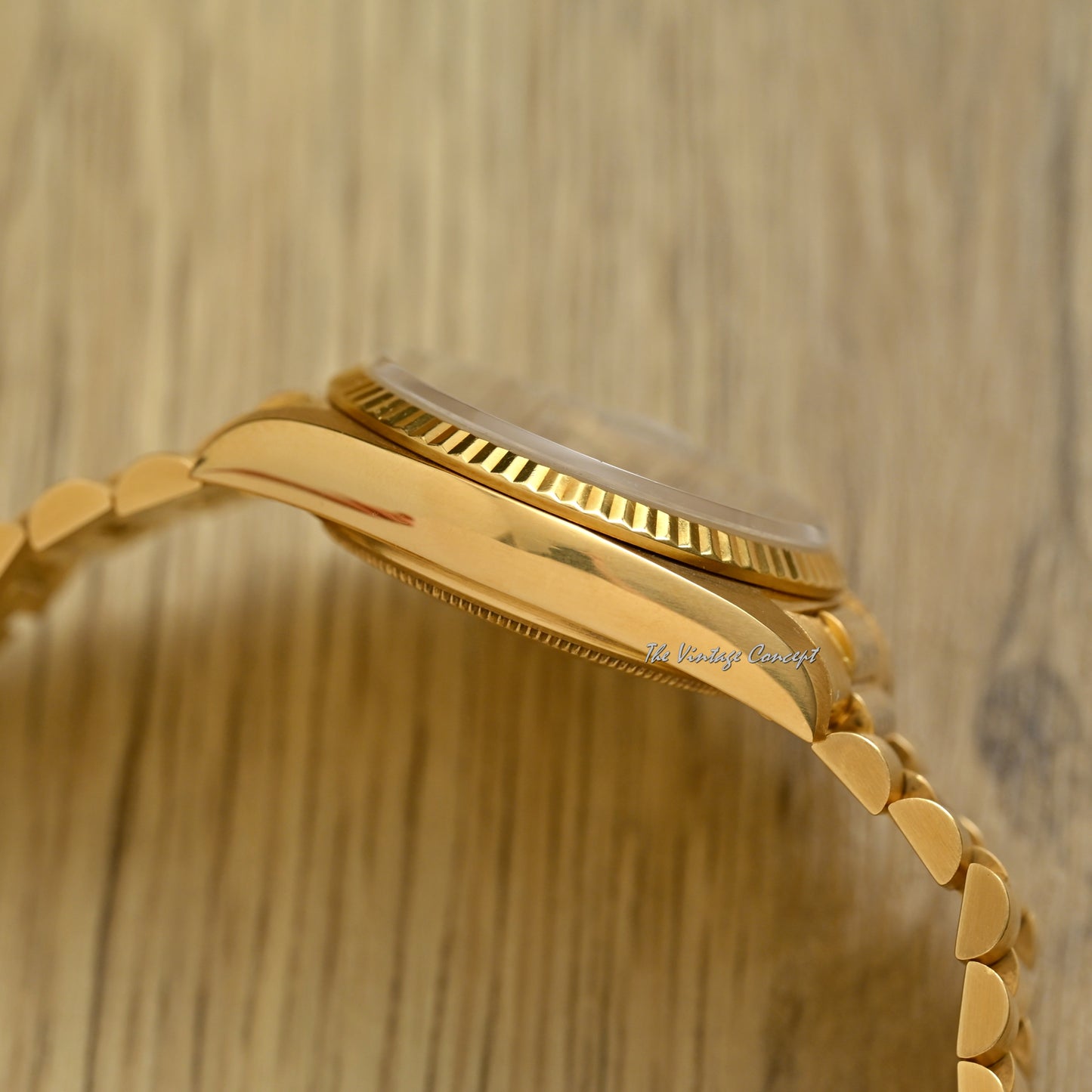 Rolex 18K Yellow Gold Day-Date Stella Gradient Oxblood Dial with Diamond Indexes w/ President Bracelet Ref. 18038