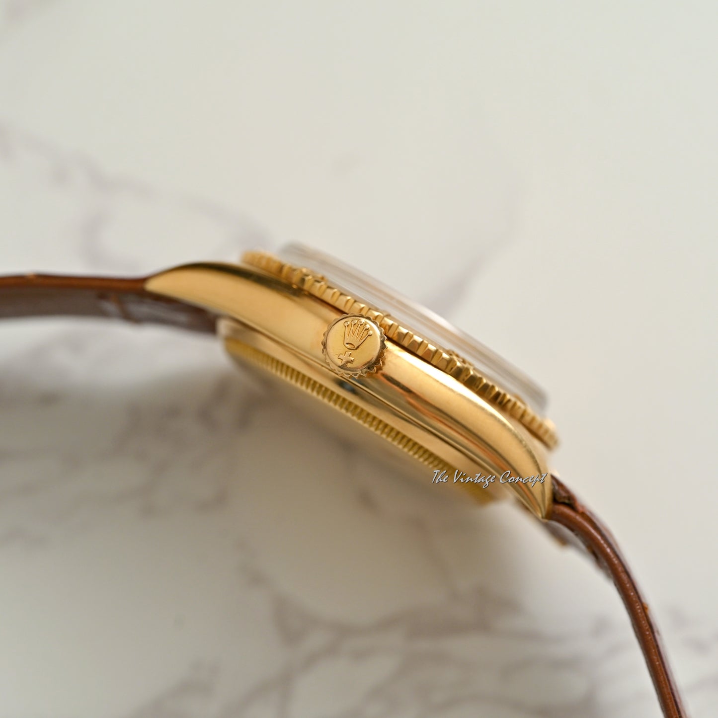 Rolex 18K Rose Gold Big Bubbleback Red “Datejust” Left Hand Ref. 6309 (Head Only)