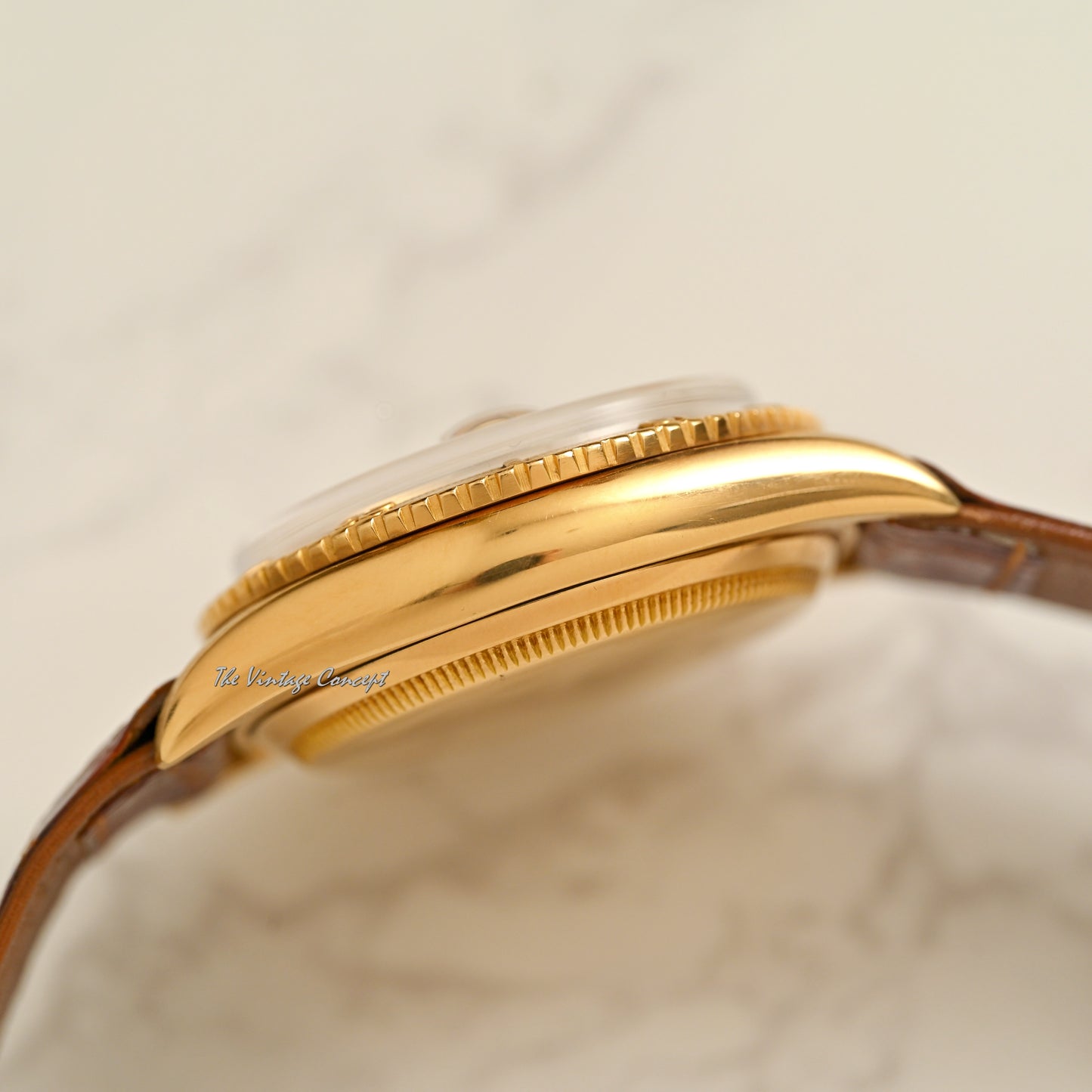 Rolex 18K Rose Gold Big Bubbleback Red “Datejust” Left Hand Ref. 6309 (Head Only)