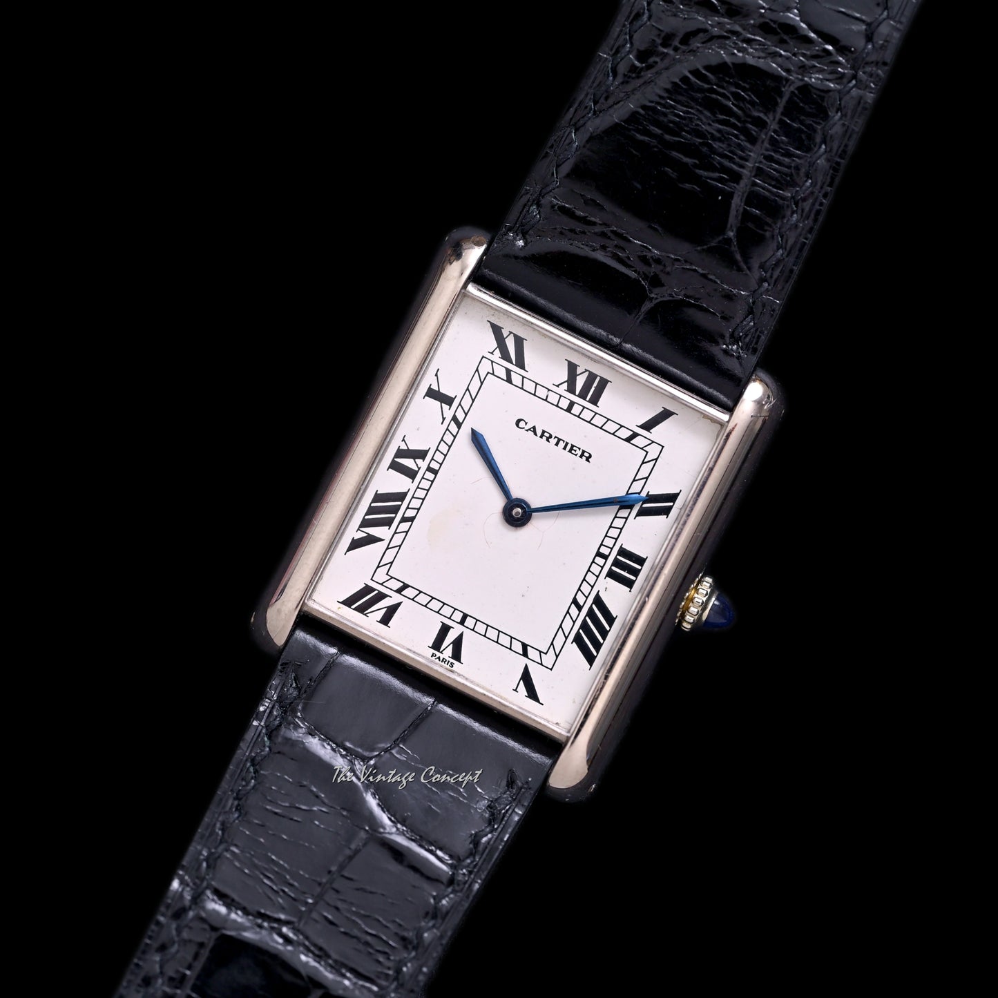 Cartier 18K White Gold Jumbo Tank Paris Dial Automatic Ref. 17002