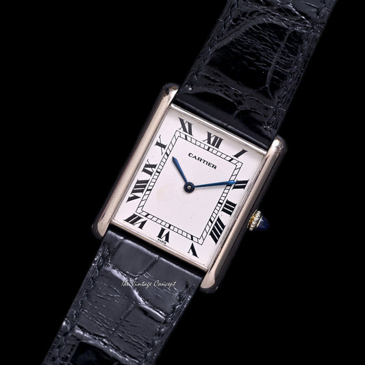 Cartier 18K White Gold Jumbo Tank Paris Dial Automatic Ref. 17002