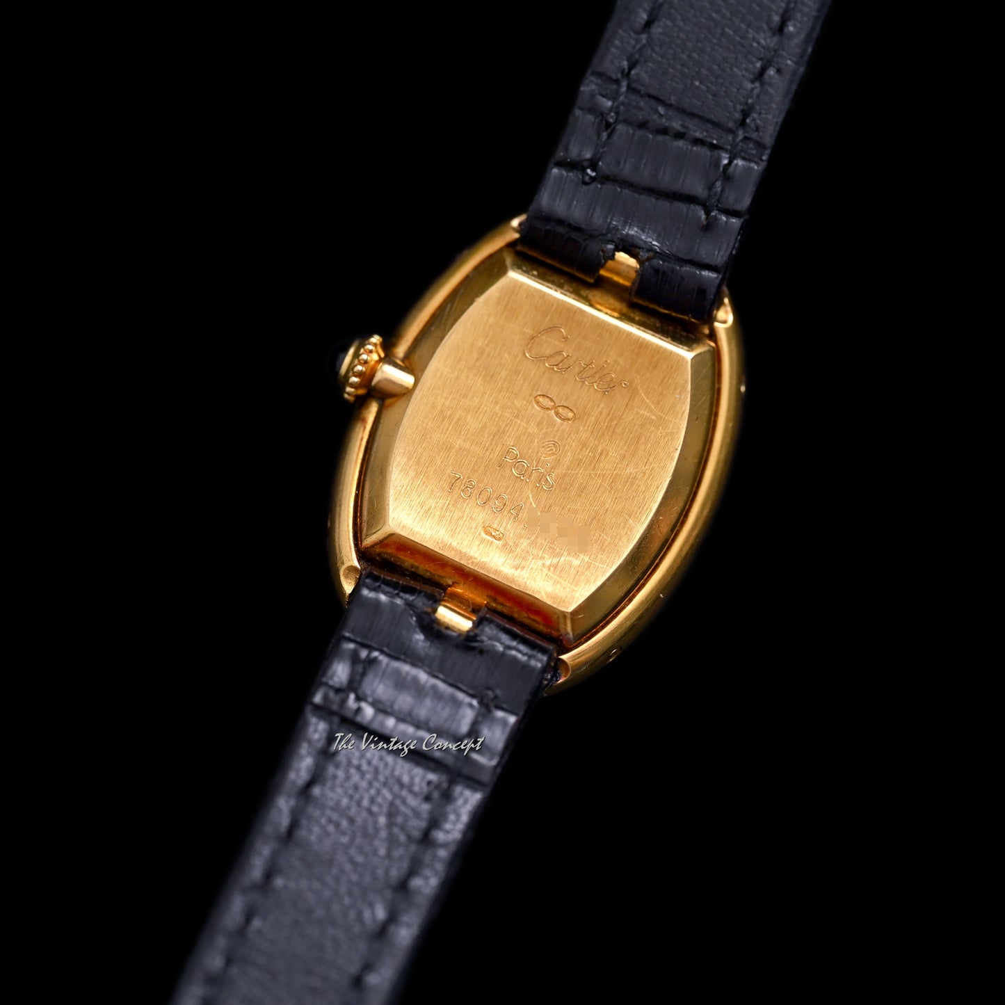 Cartier 18K Yellow Gold Baignoire Paris Dial Ref. 78094