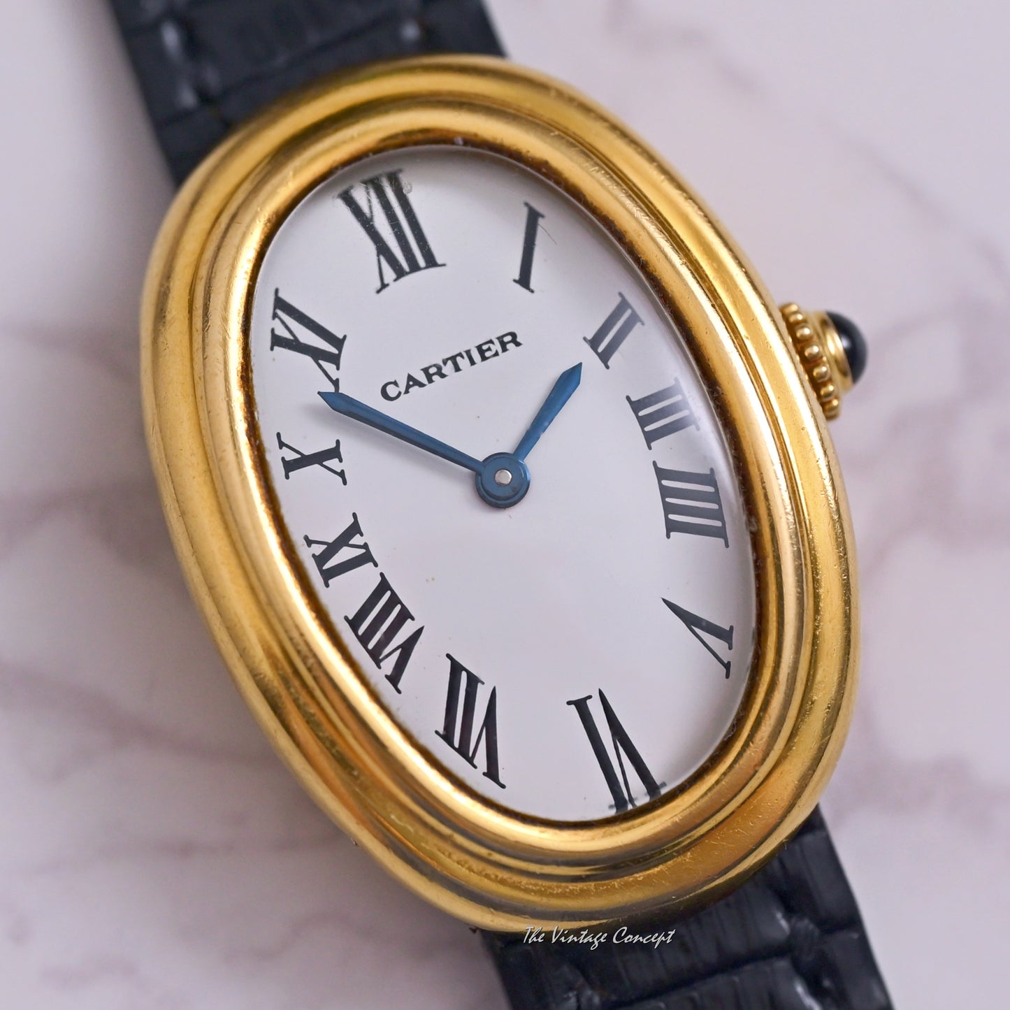 Cartier 18K Yellow Gold Baignoire Paris Dial Ref. 78094