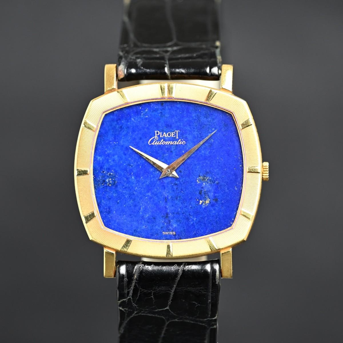 Piaget 18K Yellow Gold Lapis Lazuli Stone Dial Automatic 12423