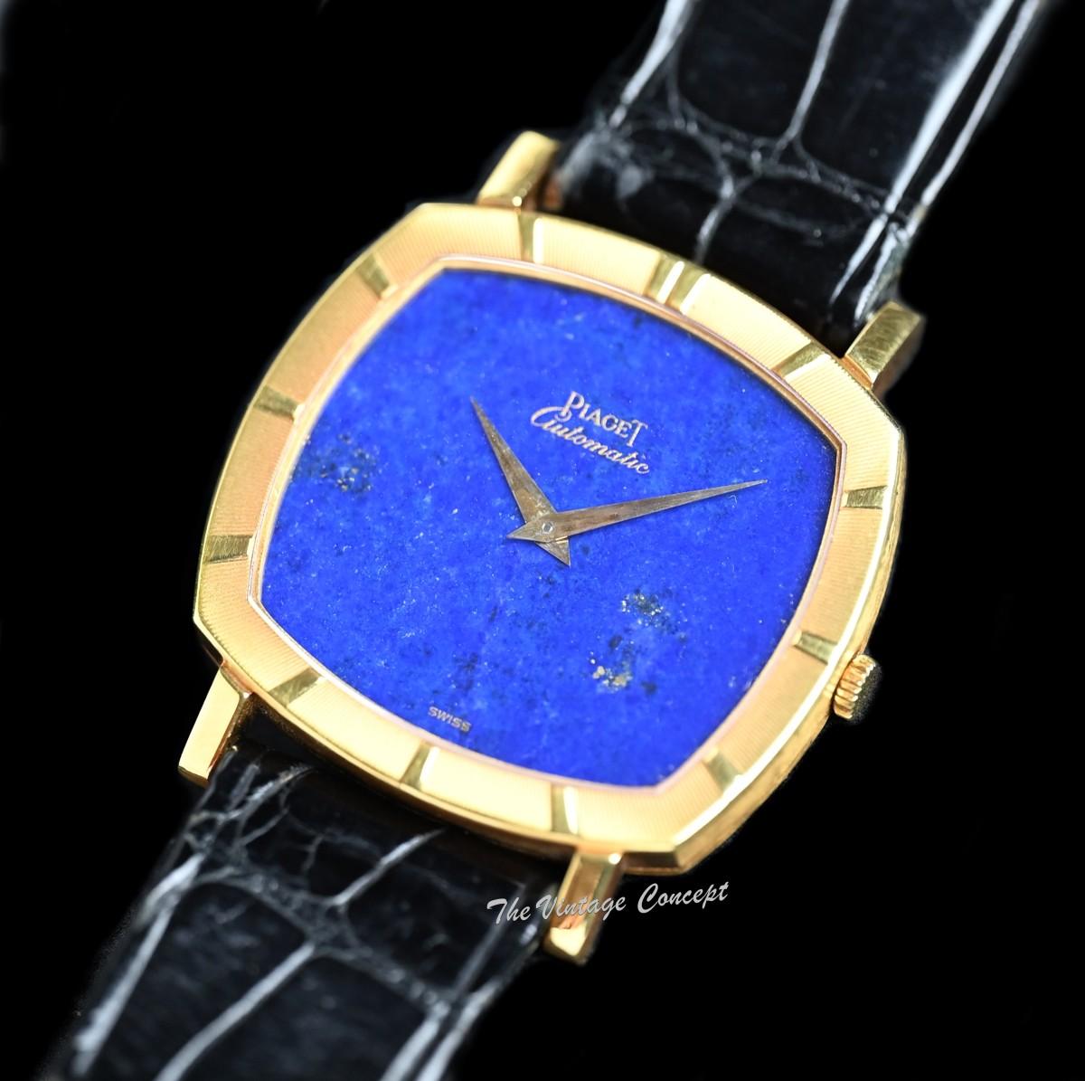 Piaget 18K Yellow Gold Lapis Lazuli Stone Dial Automatic 12423