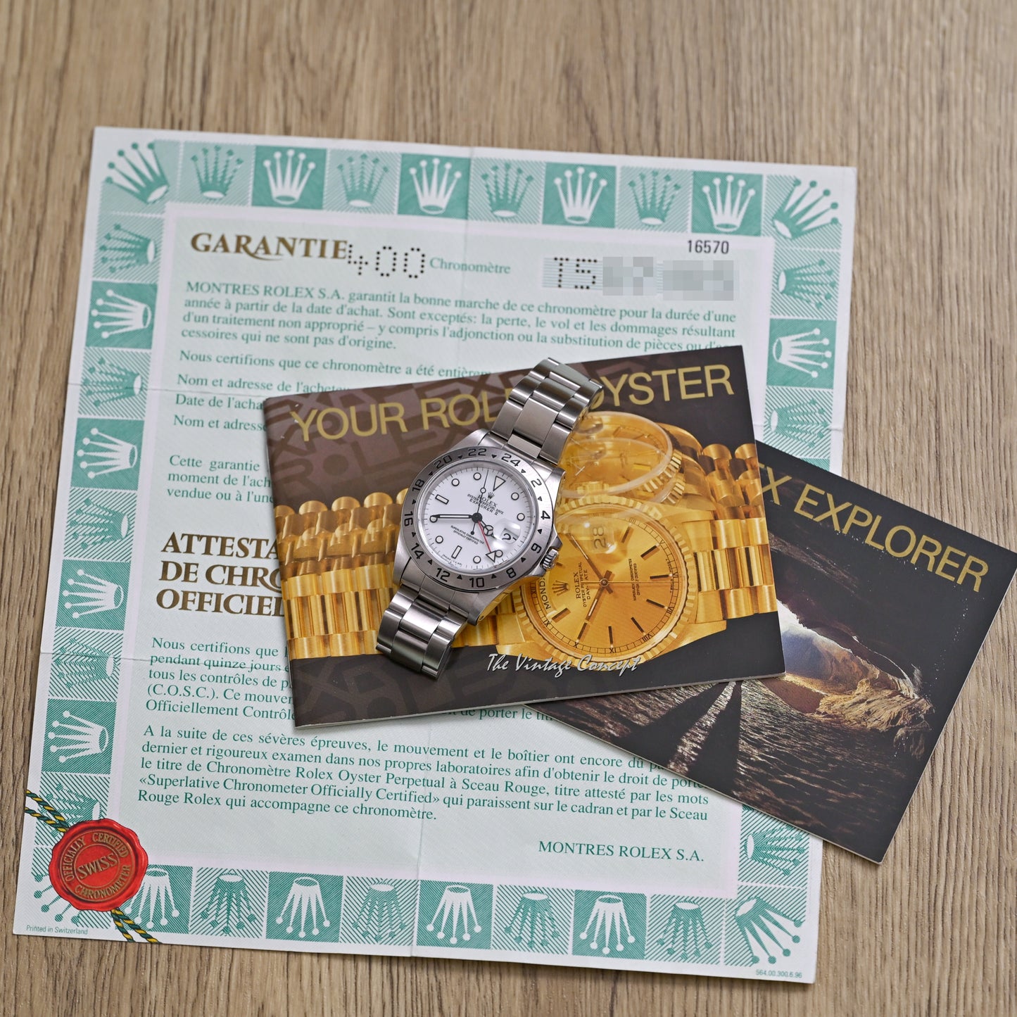 Rolex Steel Explorer II White Dial w/ Original Paper & Booklet Ref. 16570