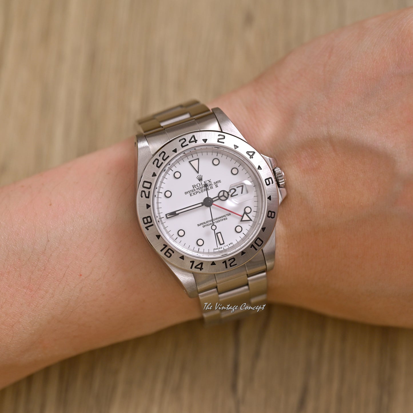 Rolex Steel Explorer II White Dial w/ Original Paper & Booklet Ref. 16570