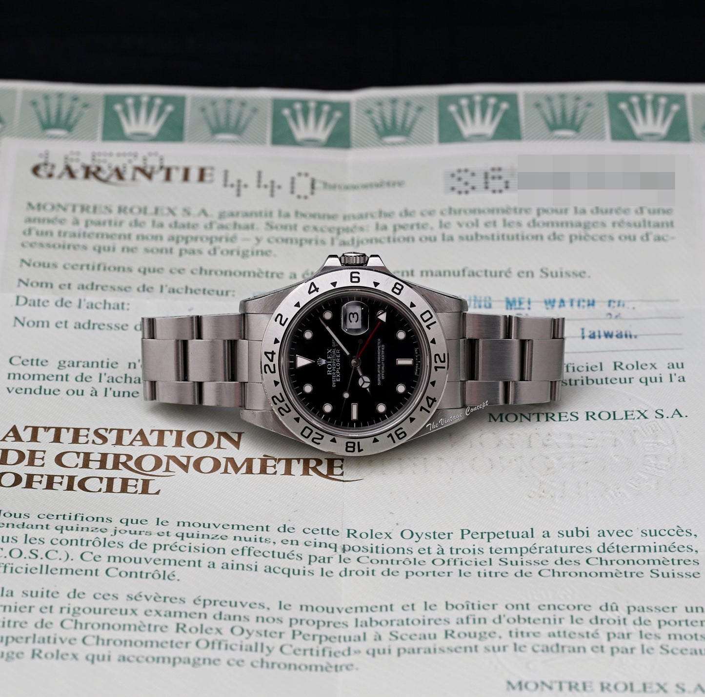 Rolex Explorer II Black Dial 16570 w/ Original Paper