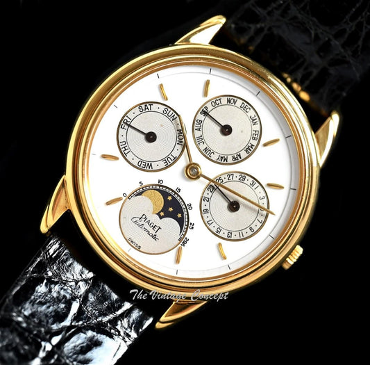 Piaget 18K Yellow Gold Gouverneur Triple Date Calendar Moon Phases Automatic Ref: 15958  (SOLD)