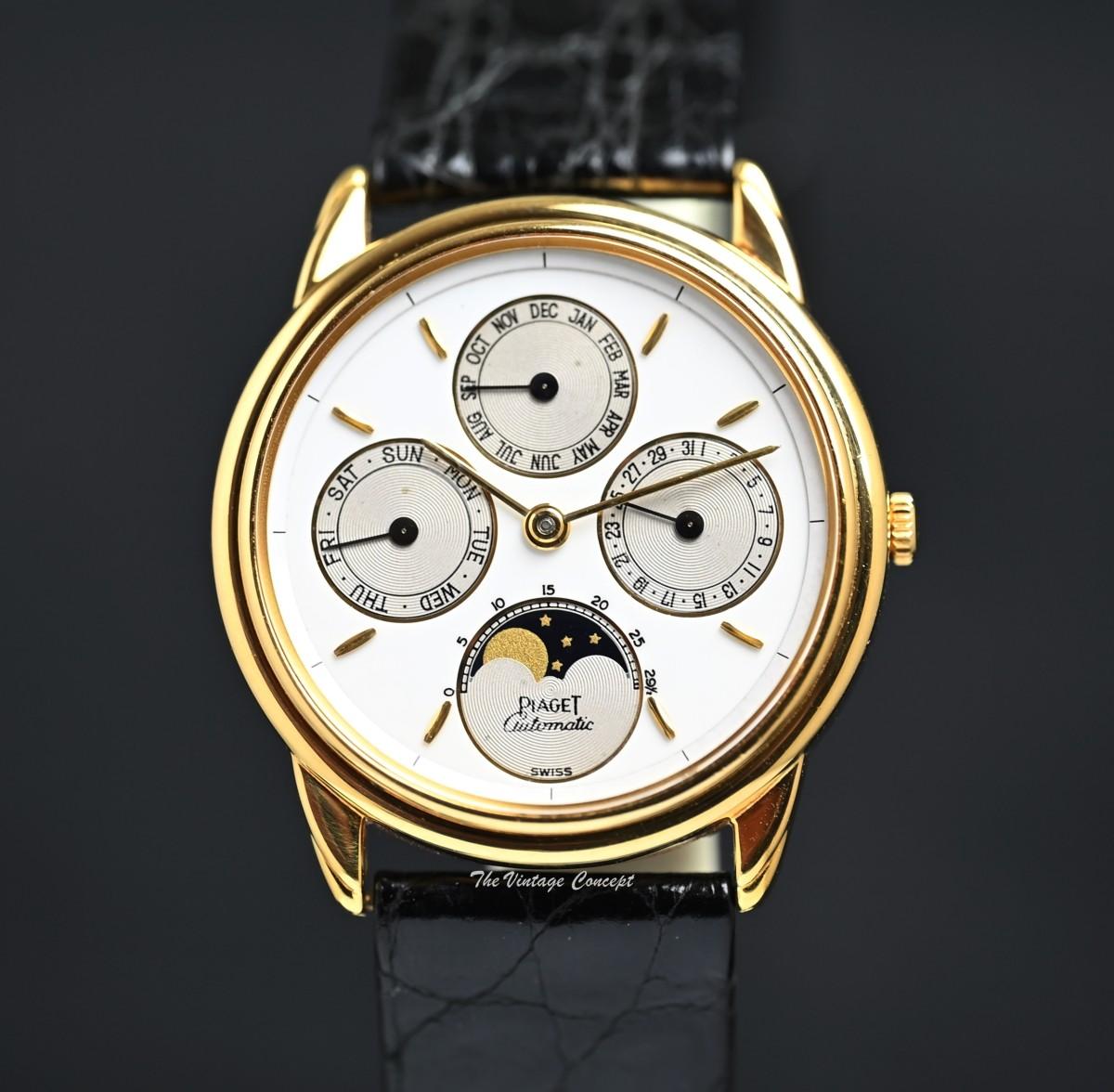 Piaget 18K Yellow Gold Gouverneur Triple Date Calendar Moon Phases Automatic Ref: 15958  (SOLD)