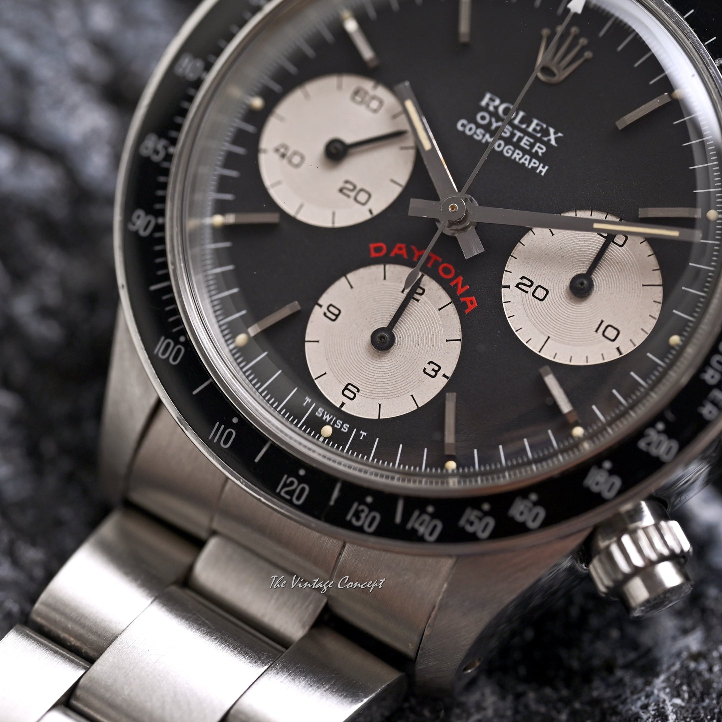 Rolex Steel Cosmograph Daytona Big Red Black Dial Ref. 6263