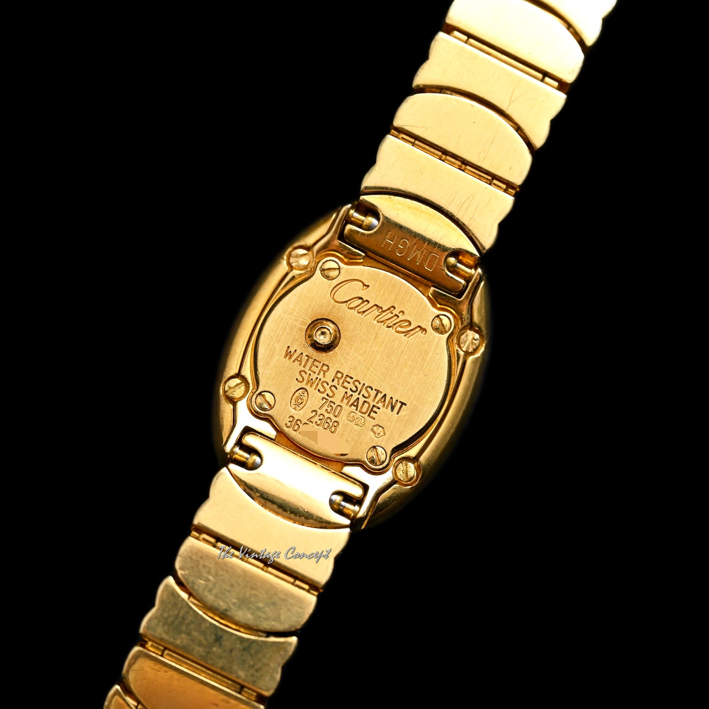 Cartier 18K Yellow Gold Mini Baignoire Swiss Dial Quartz Ref. 2368
