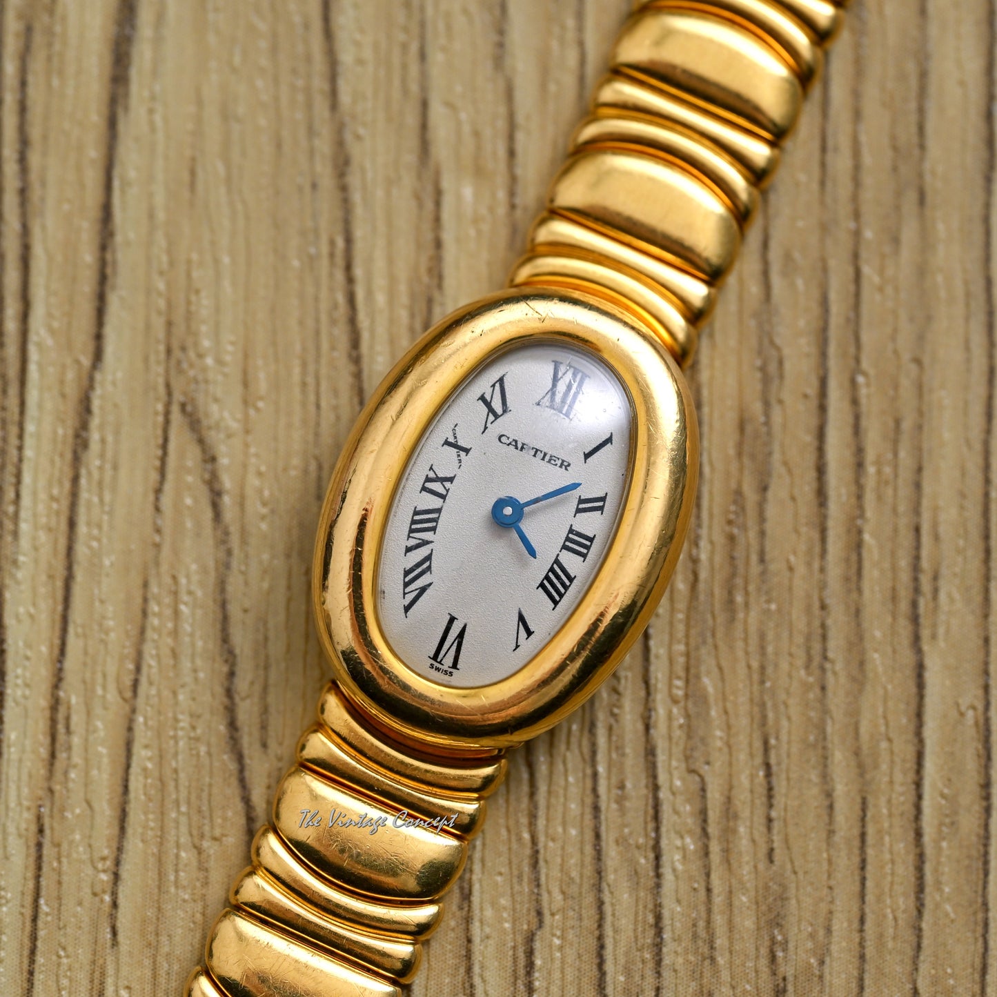 Cartier 18K Yellow Gold Mini Baignoire Swiss Dial Quartz Ref. 2368