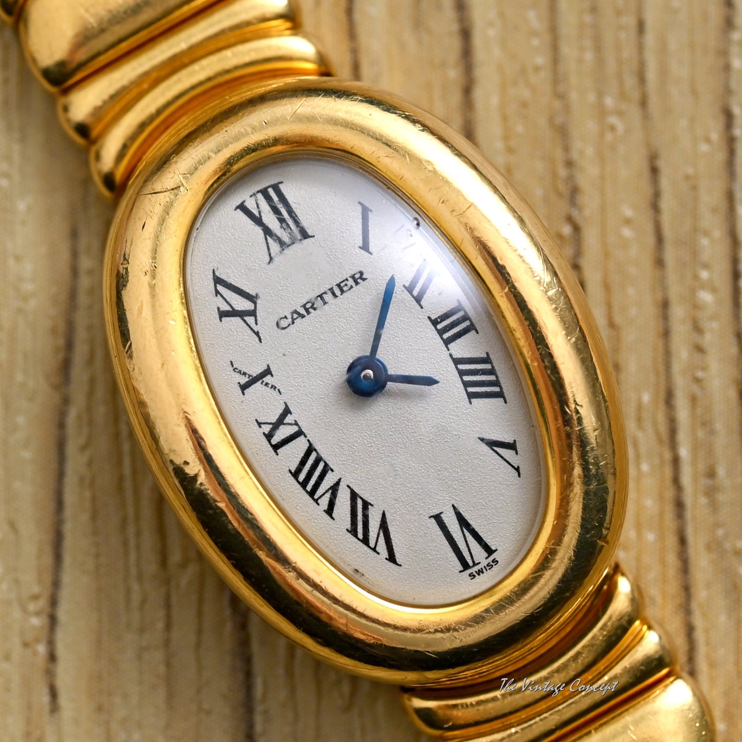Cartier 18K Yellow Gold Mini Baignoire Swiss Dial Quartz Ref. 2368