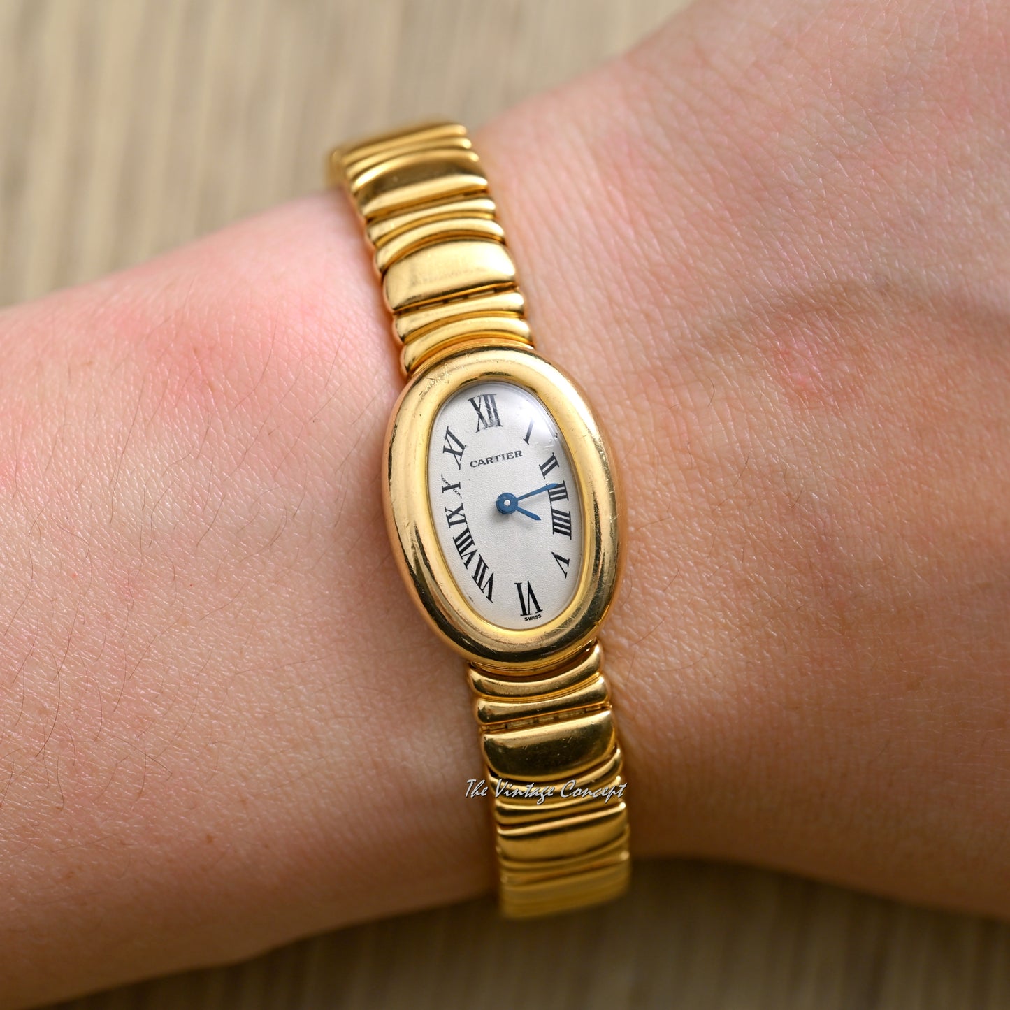 Cartier 18K Yellow Gold Mini Baignoire Swiss Dial Quartz Ref. 2368