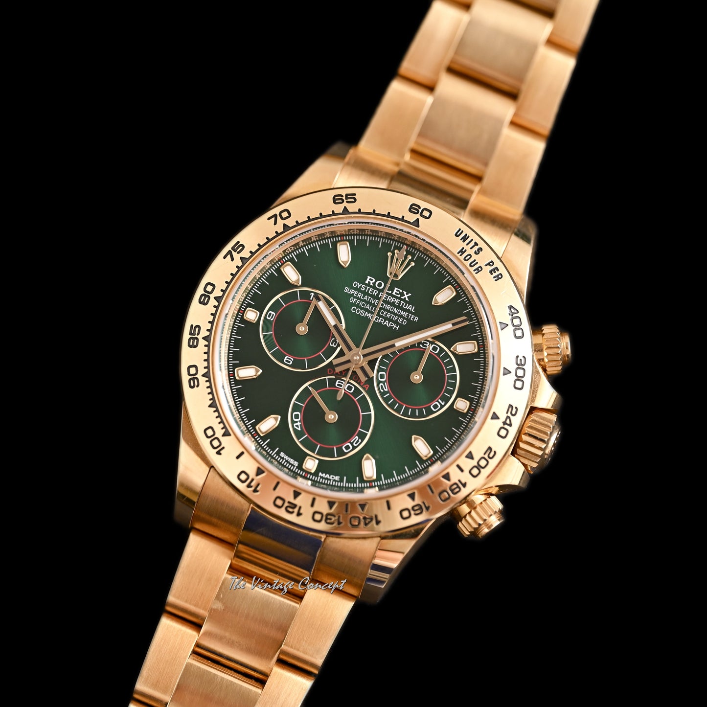 Rolex 18K Yellow Gold Daytona Green Dial “John Mayer” w/ full set Ref. 116508