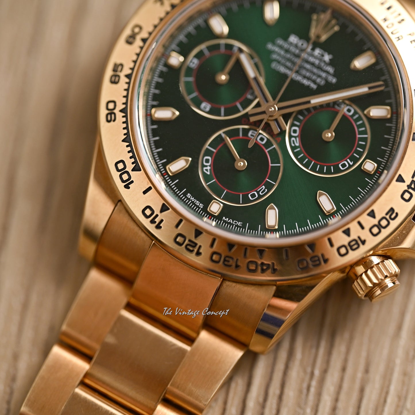 Rolex 18K Yellow Gold Daytona Green Dial “John Mayer” w/ full set Ref. 116508