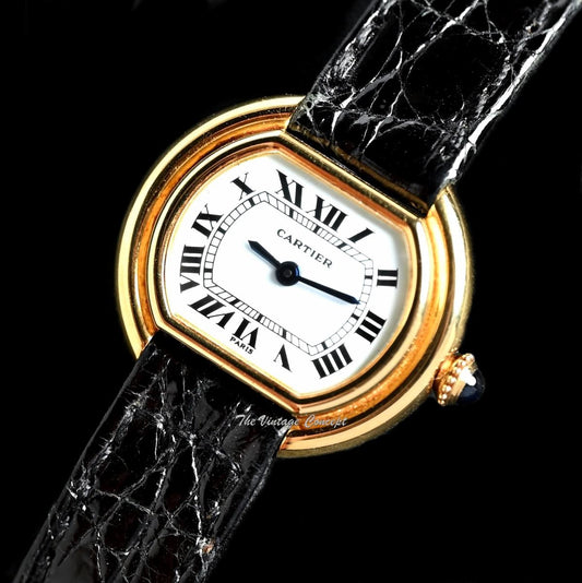 Cartier 18K Yellow Gold Ellipse Paris Dial Manual Wind 67081 w/ Original Guarantee  (SOLD)