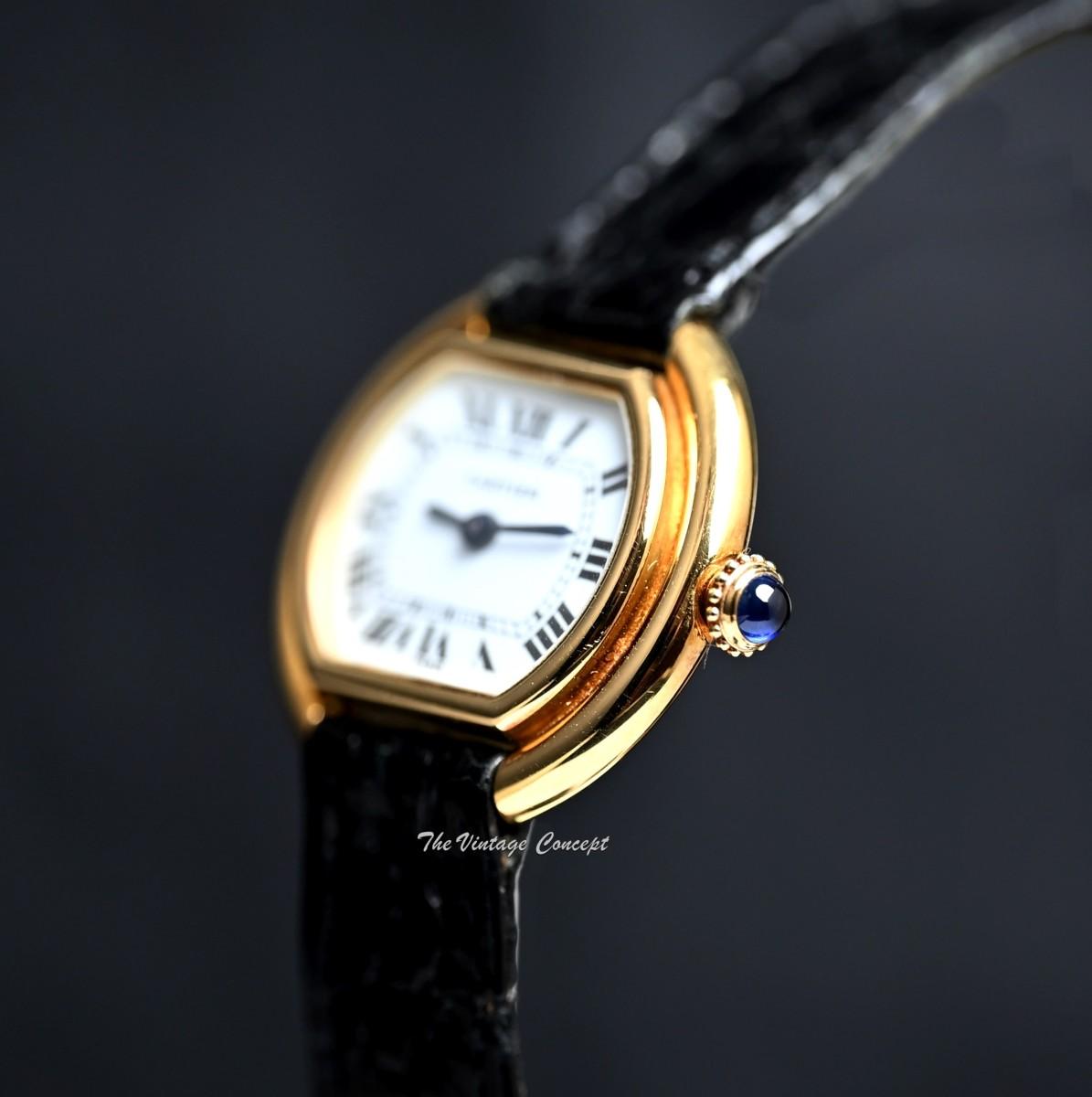 Cartier 18K Yellow Gold Ellipse Paris Dial Manual Wind 67081 w/ Original Guarantee  (SOLD)