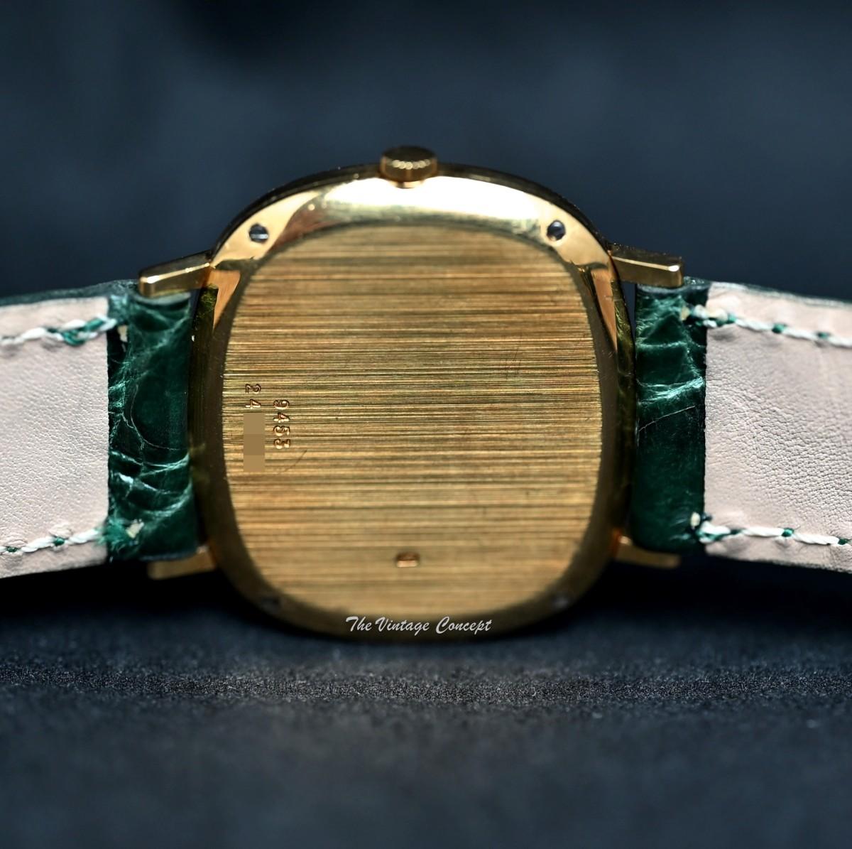 Piaget 18K Yellow Gold Cushion Malachite Stone Dial Manual Wind 9453