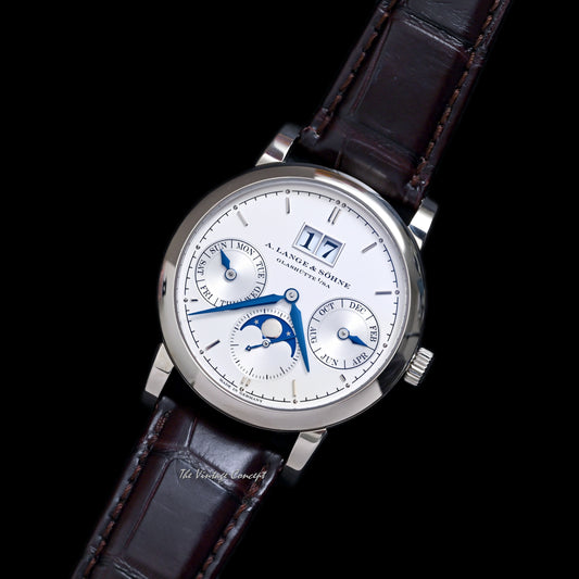 A.Lange&Söhne 18K White Gold Saxonia Annual Calendar w/ Full set Ref. 330.026 E / LS3303AP