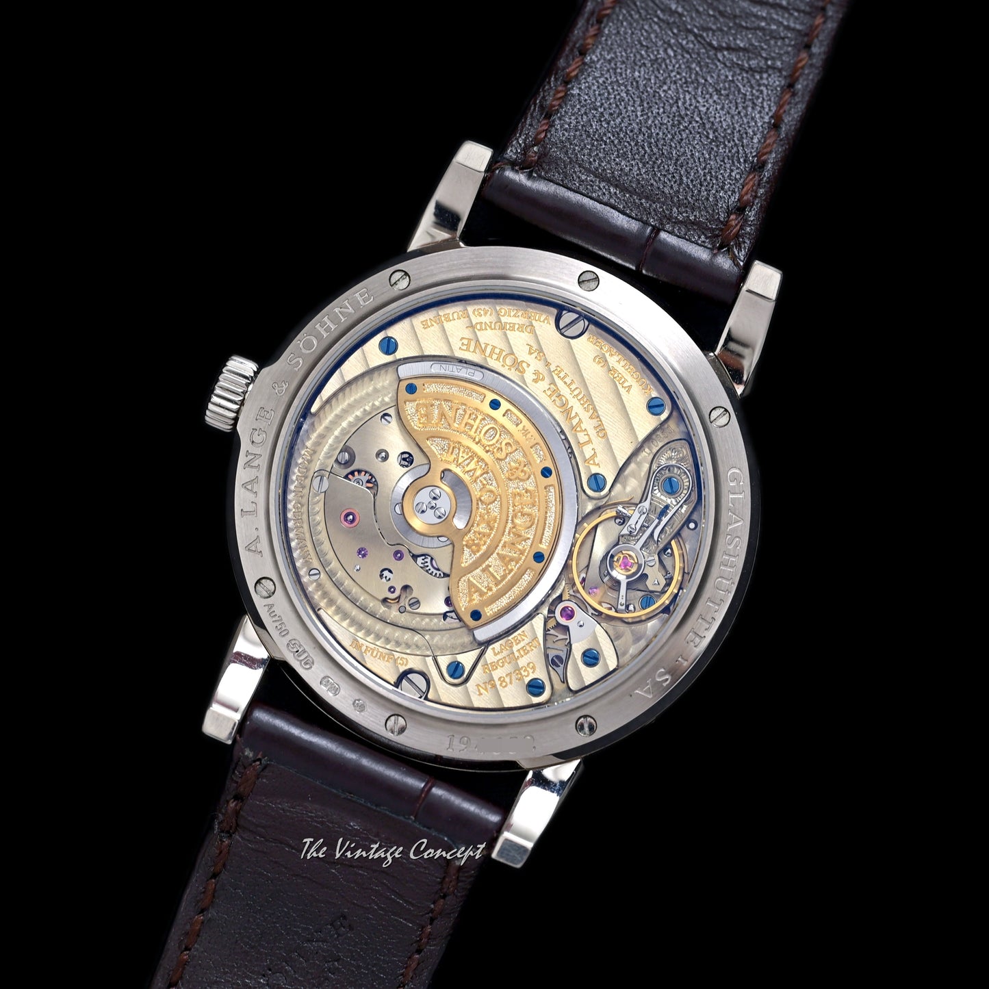 A.Lange&Söhne 18K White Gold Saxonia Annual Calendar w/ Full set Ref. 330.026 E / LS3303AP