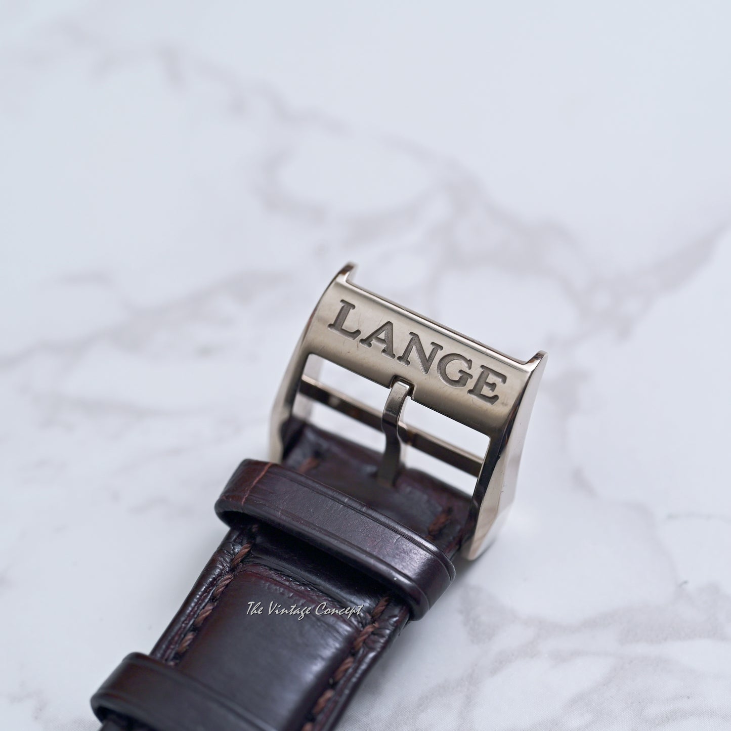 A.Lange&Söhne 18K White Gold Saxonia Annual Calendar w/ Full set Ref. 330.026 E / LS3303AP