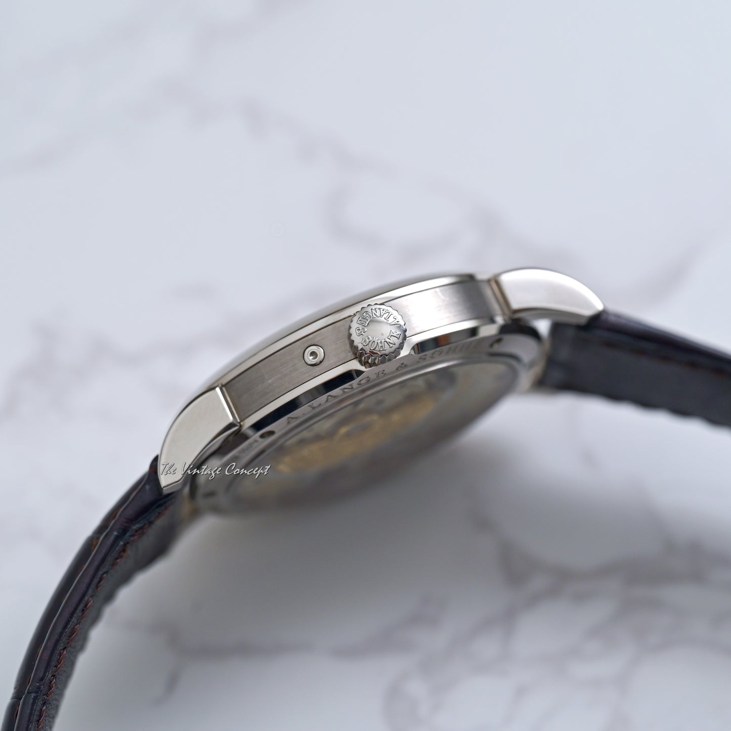 A.Lange&Söhne 18K White Gold Saxonia Annual Calendar w/ Full set Ref. 330.026 E / LS3303AP