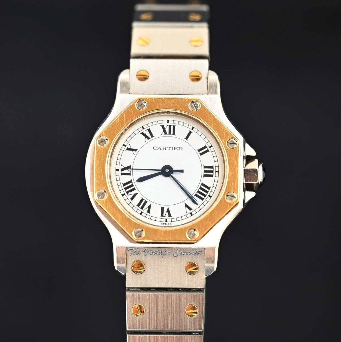 Cartier Octagon 25mm Two-Tone 18K Yellow Gold & Stainless-Steel Santos Automatic 0907  (SOLD)