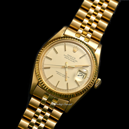 Rolex 18K Yellow Gold Datejust Gold Dial w/Jubilee Bracelet Ref. 1601