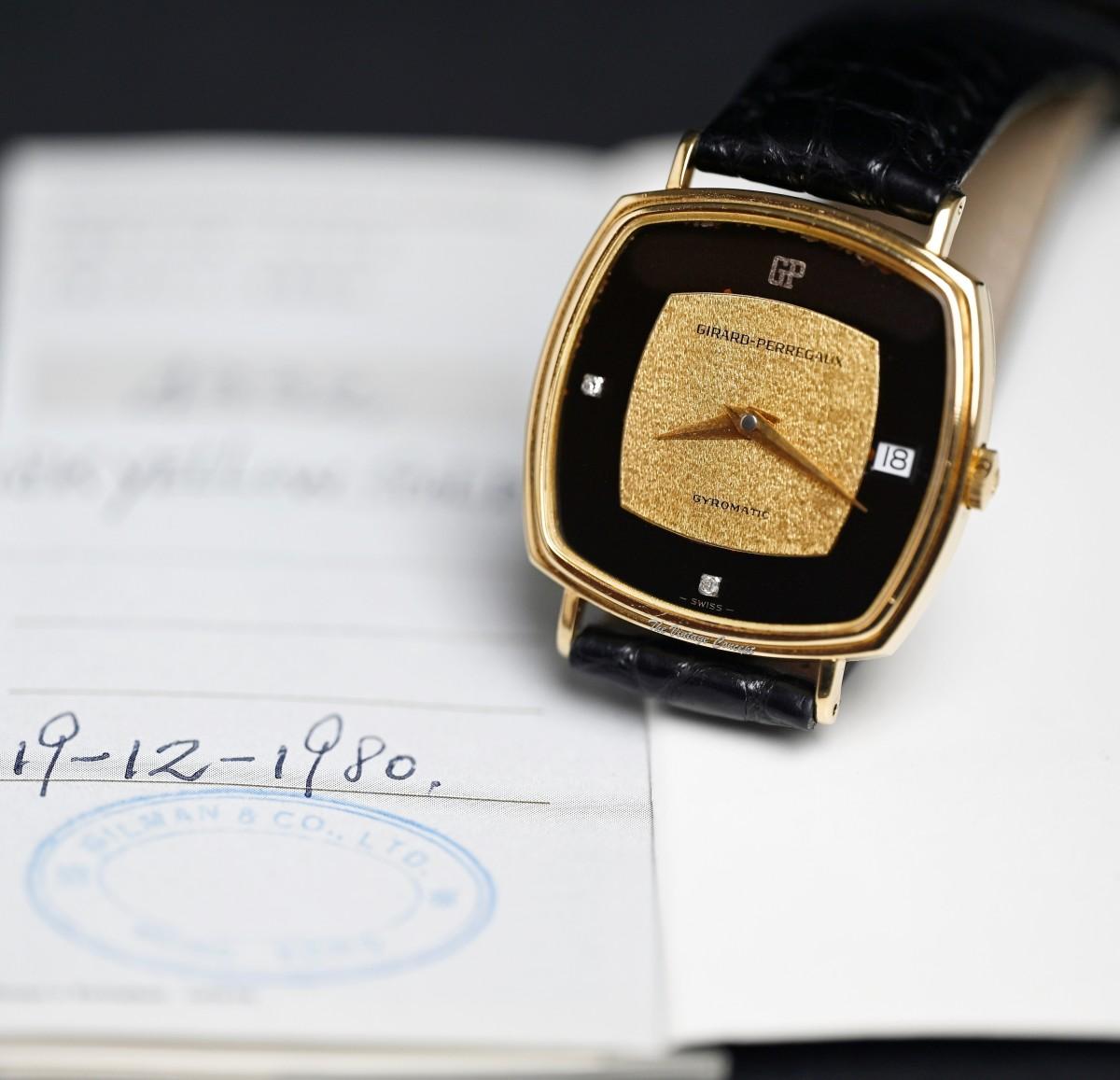 Girard-Perregaux 18K Yellow Gold Black & Gold Dial w/ Diamonds Automatic w/ Original Guarantee