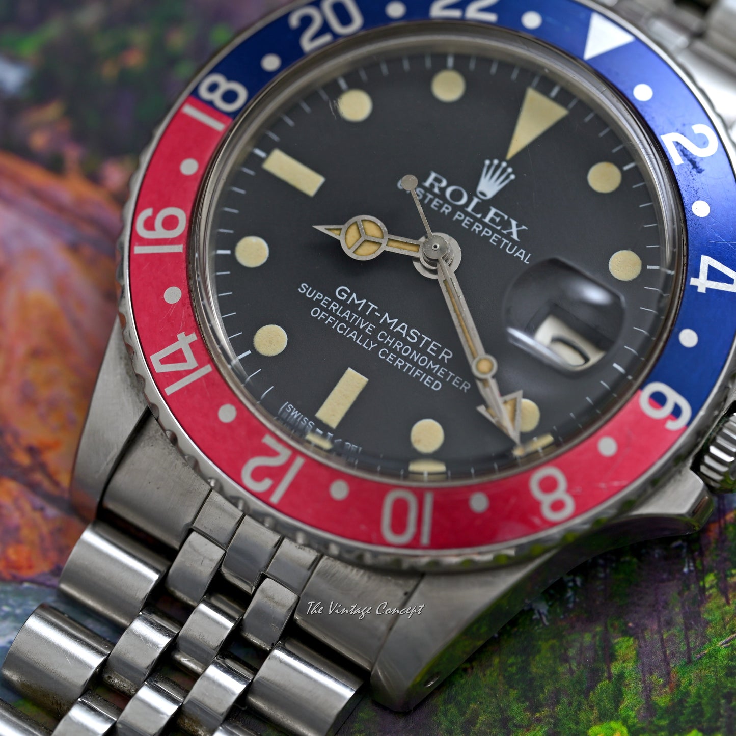 Rolex Steel GMT-Master Pepsi Matte Dial w/ Jubilee Bracelet Ref. 1675